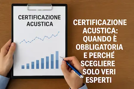 Certificazione acustica obbligatoria, quando serve, quanto costa Certificazione Acustica Obbligatoria