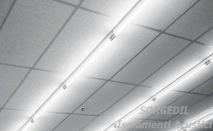 Controsoffitto modulare correzione acustica